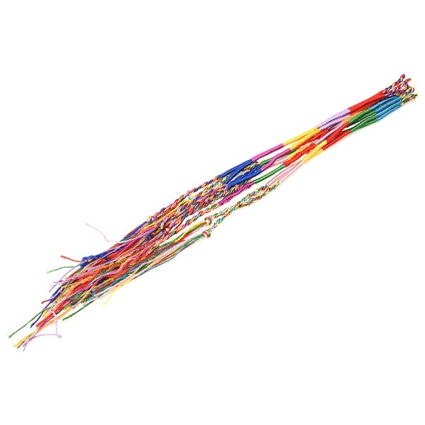 

9 colorful thread friendship bracelets woven hippie, Black