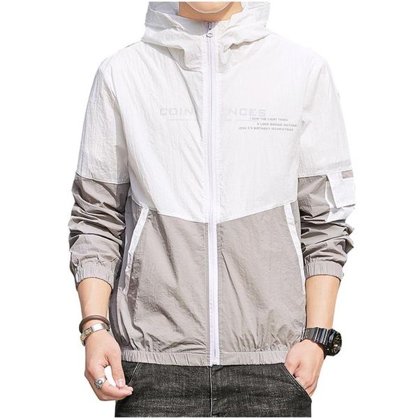 

summer casual men's rash guards coat handsome fashion ultra-thin breathable loose sunscreen clothes simple printed jacket, Black;brown