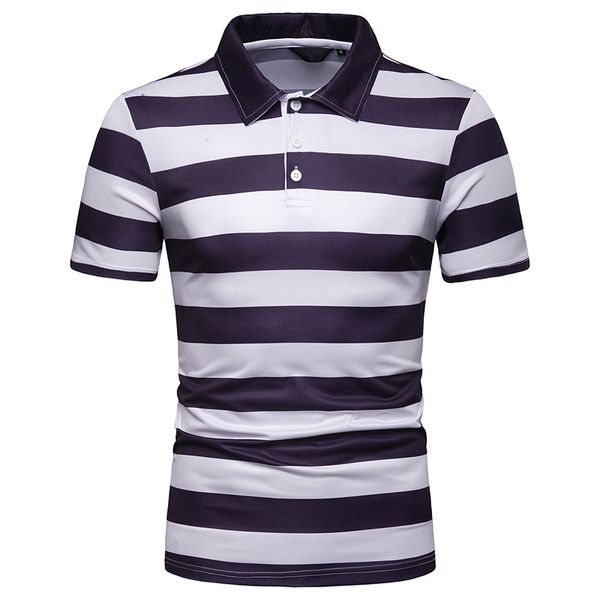 

полосатые рубашки поло для мужчин полиэстер рубашки поло повседневные топы тис с коротким рукавом летняя одежда высокого качества зеленый бе, White;black