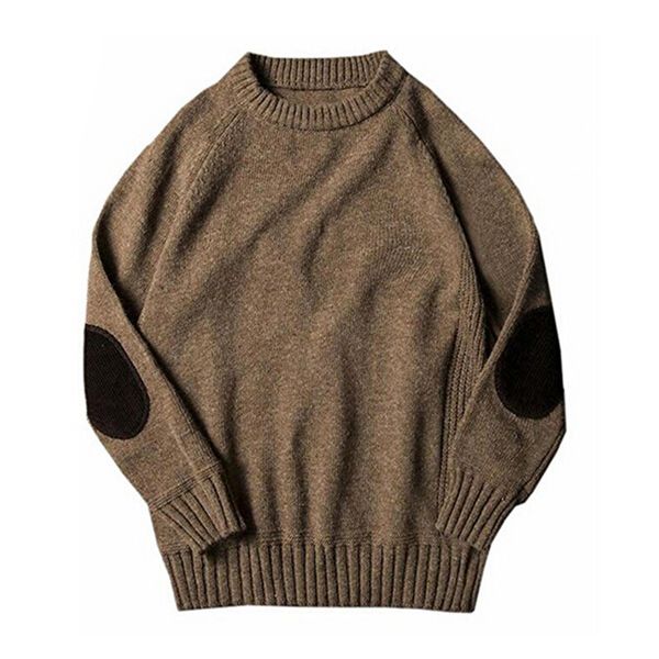 

gresanhevic новый мужской классический бойфренд сплошной круглый вырез вязаный толстый пуловер свитера, White;black