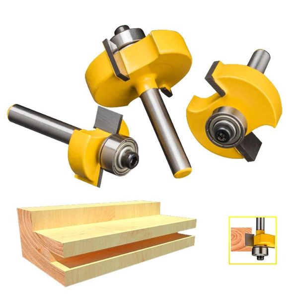 

1pc 1/4 t type woodworking router bits shank tenon cutter for wood mortising milling cutter cnc joint combination bit