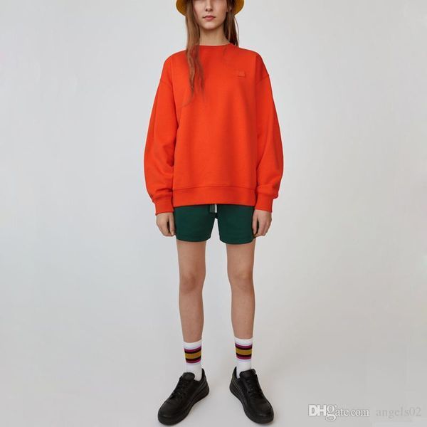 

19fw face crewneck длинные рукава повседневная solid color толстовка мода пуловер свитер sportwear street толстовки hflswy282, Black