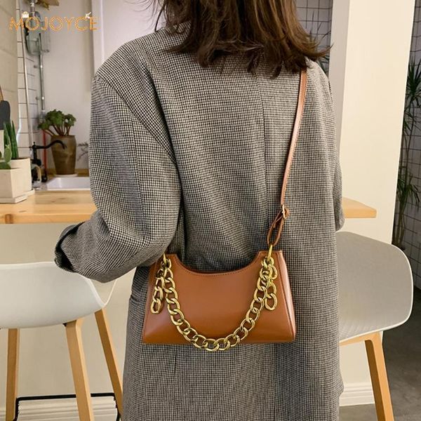 

retro women leather shoulder crossbody bags solid messenger chain handbag