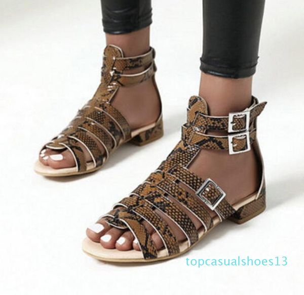 

new shoes women sandals wedges shoes gladiators sandals summer leopard print sandalia buckle platform chaussures femme t13, Black