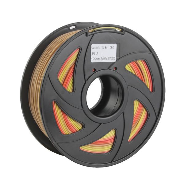 Freeshipping Siebenfarbiges PLA-Filament 1,75 mm 1 kg PLA-Kunststoff für 3D-Drucker Maßgenauigkeit von +/- 0,03 mm 3D-Druckmaterial