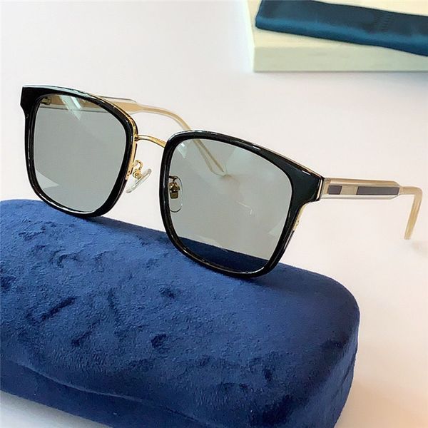 

new fashion designer sunglasses 0563 square frame sunglasses fashion show design summer simple style uv400 lens with box, White;black