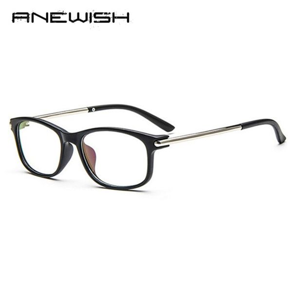 

anewish 2017 eyewear women vintage brand designer frame men retro flat clear lens optical eyeglasses glasses frame #qq2, Silver