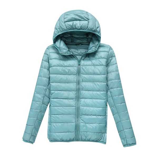 

women's down & parkas ultra-light plus size thin jacket women 2021 autumn winter slim short hooded warm white duck coat outerwear, Black