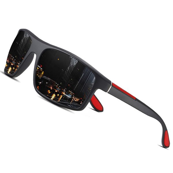 

aofly original case brand design polarized sunglasses men fashion male eyewear sun glasses travel fishing oculos gafas de sol y200420, White;black