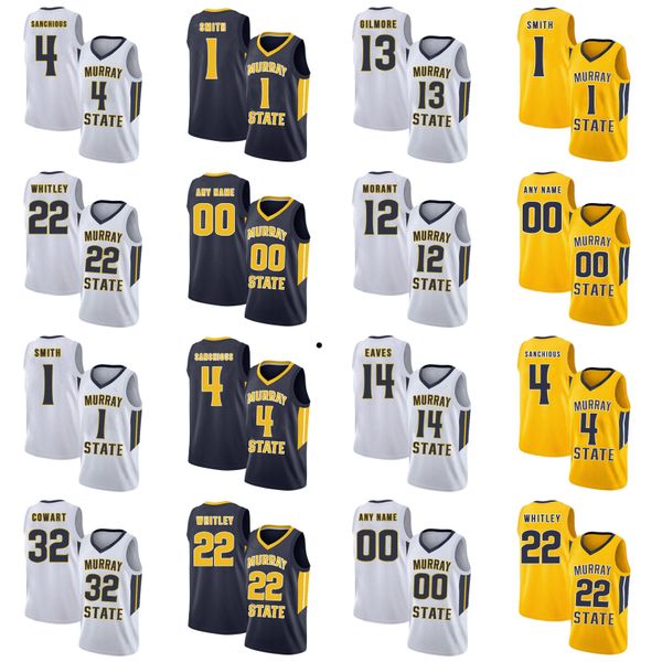 

murray state racers jerseys devin gilmore jersey jason holliday noah kamba demond robinson 2020 новые мужские баскетбольные майки сшитые на, Black