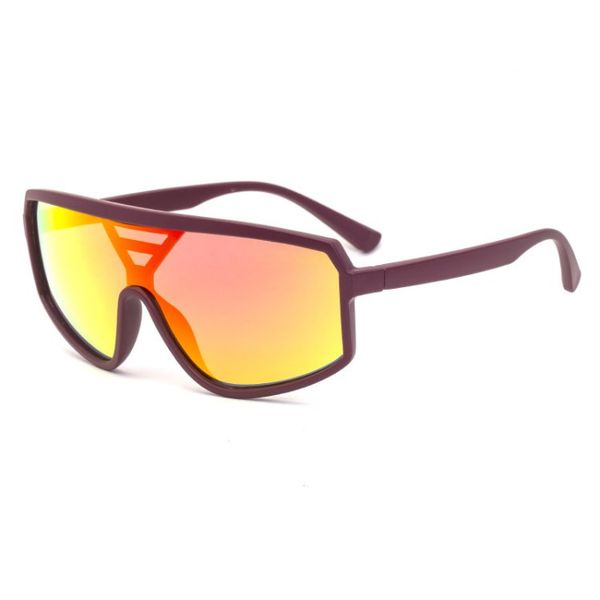 

colorful mirror cycling glasses men sport sunglasses one pieces outdoor sports big goggles 7 colors wholesale, White;black