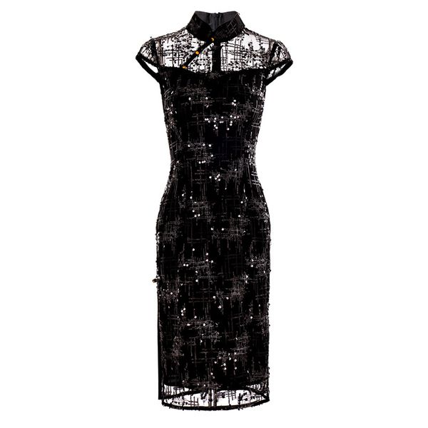 

2020 spring chinese style elegant slim soft comfortable boutique national style cheongsam, Red