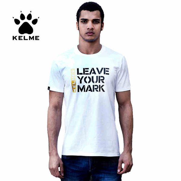 

kelme men leisure sports t-shirts short sleeve running fitness breathable jerseys 40th anniversary commemorate k27c7025, Black;blue