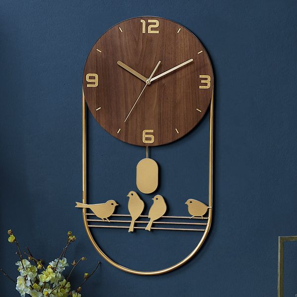 

nordic wall clock bird large 3d living room wall clock creative wood reloj watch home decor modern design dd45wc