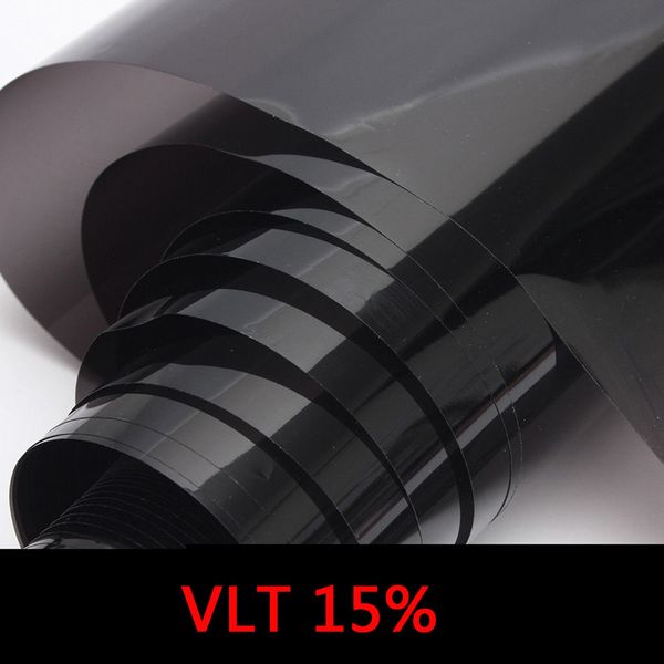 

car sunshade window tint film tinting roll kit 15% vlt black uv-proof scratch resistant for summer auto car house 50*300cm