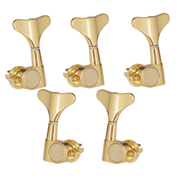 

5 pieces electric bass closed tuning pegs tuners machine heads gold 3l 2r