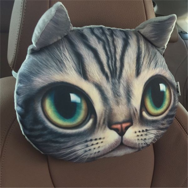 

30*22cm creative cartoon cat car seat neck rest cushion headrest car pillow,pp cotton core and active carbon bag,sku 041d1c01