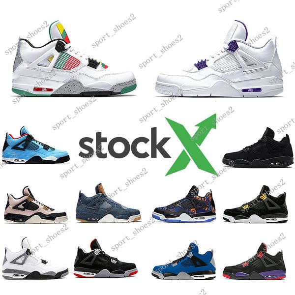 

basketball shoes 4s mens carnival court purple bred grey silt red pure money wings 4 sports sneakers traienrs 7-13