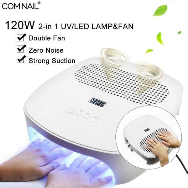 

nail dryers 2-in-1 lamp & dust collector manicure with two powerful fan dryer vacuum cleaner machine art tools