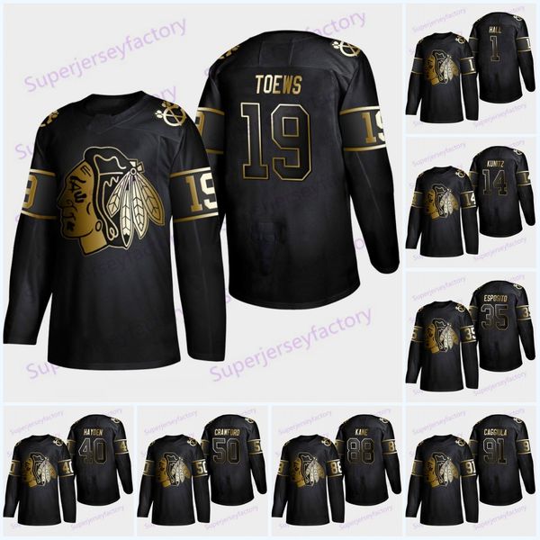 

19 jonathan toews 2019 golden edition jersey chicago blackhawks oews patrick kane corey crawford duncan keith alex debrincat brandon saad, Black;red
