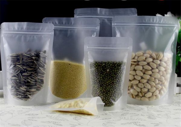 

9*15*3cm stand-up frosted plastic bag for packaging self sealing zipper bag
