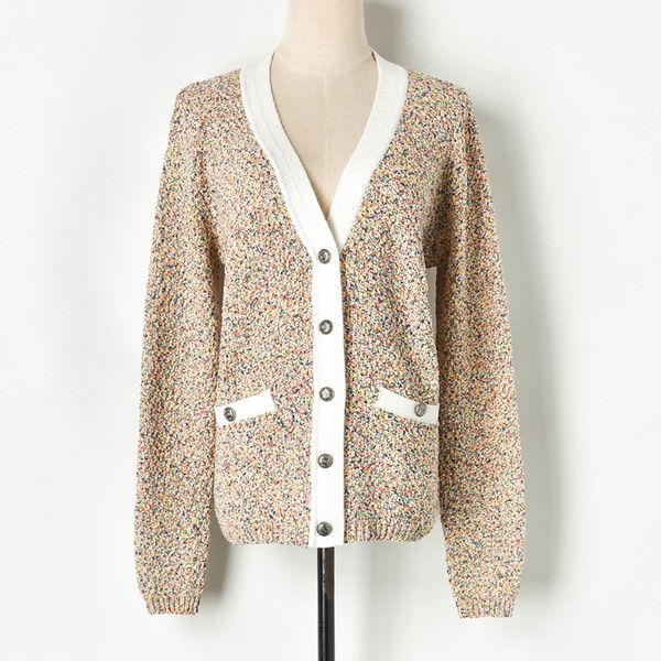 

plus size vintage women cardigan 2019 autumn runway sweater loose korean buttons cardigans knitted v-neck casual coat outwear, White