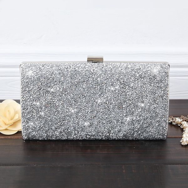 

blingbling women mini clutches silver gold rhinestone sequined bride evening bag dinner party makeup coin handbag shoulder bags
