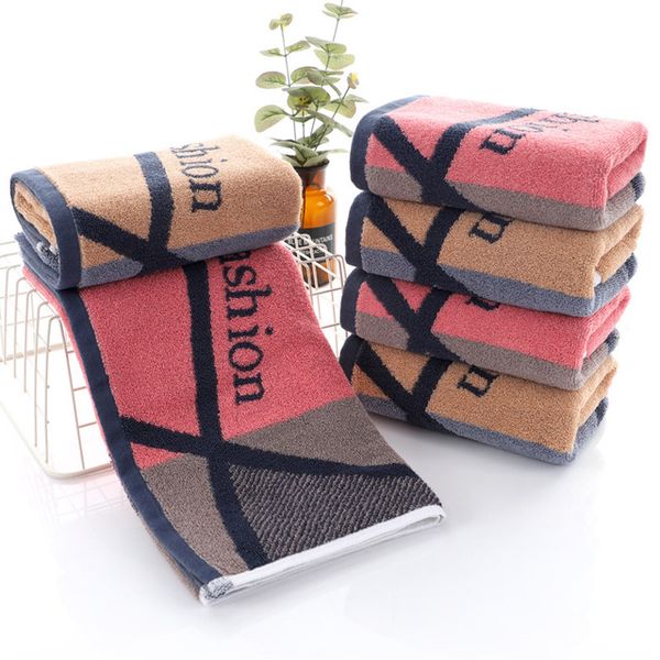 

towel 2pcs/set 34*74cm 100% cotton absorbent soft comfortable face set washcloth men women family bathroom hand