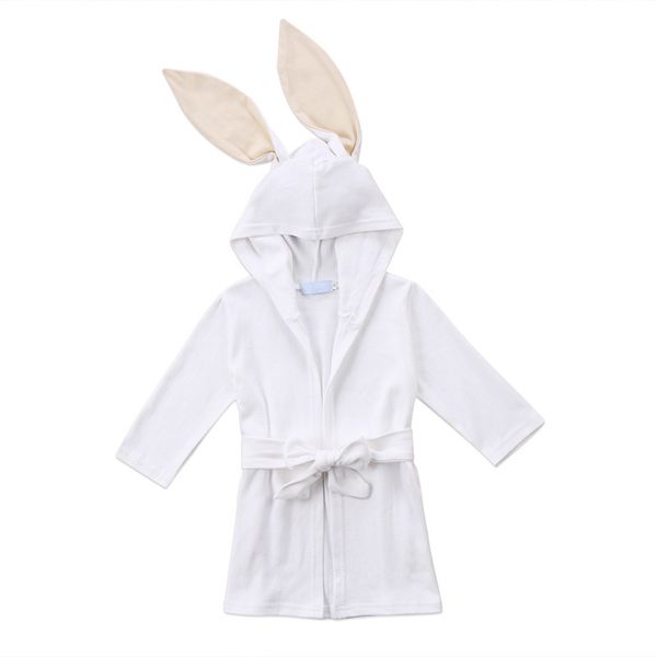 

lovely newborn baby girl boys clothes infant long sleeve bunny hooded nightgown robe sleepwear bathrobes 2017 homewear pajamas, Blue;red