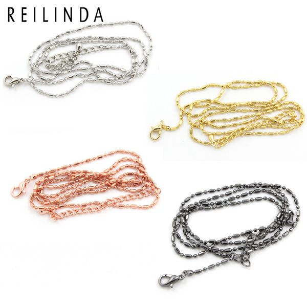 

wholesale 10pcs/lot 50+5cm bamboo chain necklace diy jewelry accessories , accept customization lsch01, Silver