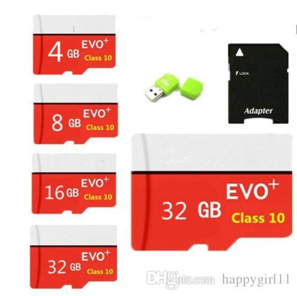 

new arrival genuine capacity new high speed tf card class10 flash memory + card reader 4gb-128gb