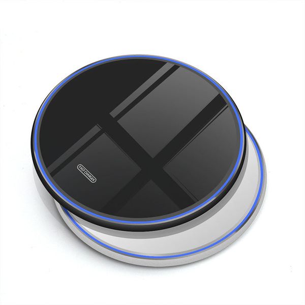 

10w fast wireless charger quick charging pad mirror art design cnc aluminum shell for iphone 11 pro max samsung galaxy s20+ s20 ultra