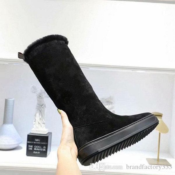 

2020 fashion luxury women shoes fashion women shoes famous printing & letters winter boots women dress shoes suitable warm booties, Black