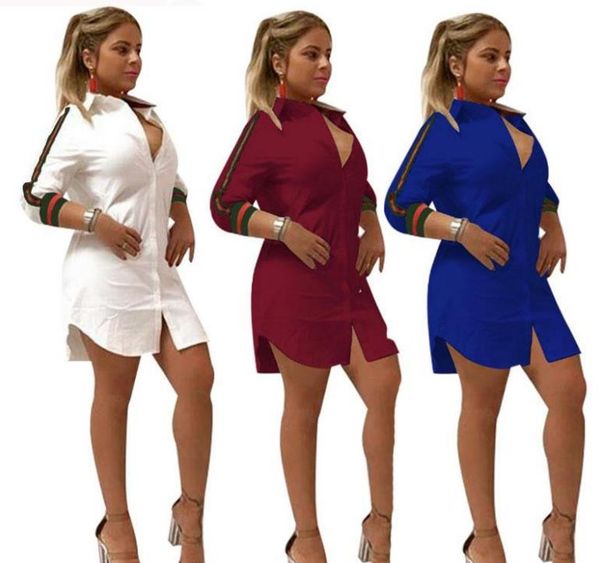 

womens sesigner casual shirt dresses for womens summer fashion polo clothing a-line fresh sweet apparel, Black;gray