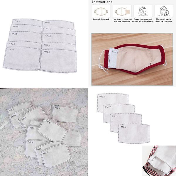 

Маску N95 MaskPads 5 Слой PM 2.5 Фильтр маска для лица маска lavable пылезащитный Маска сменного сердечника Маска mascarilla FFP2