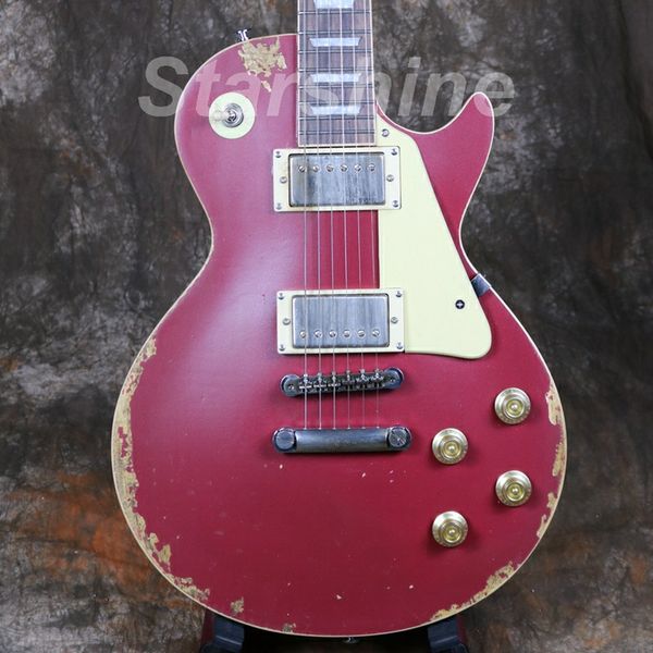 

Star hine relic electric guitar cc rla1 alnico pickup abr bridge handmade heavy relic 1 piece body neck nitrolacquer tain fini