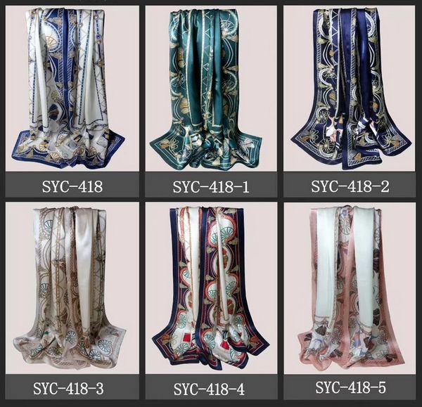 

женские 100% натуральный чистый шелковый шарф многофункциональный цветочный атлас шарфы роскошные подарки для дам бандана, Blue;gray