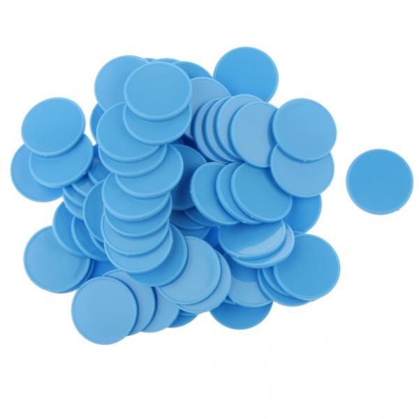 

100x 25mm пластиковые казино фишки для покера бинго маркеры токен подарок игрушки light blue running штаны, Black;blue