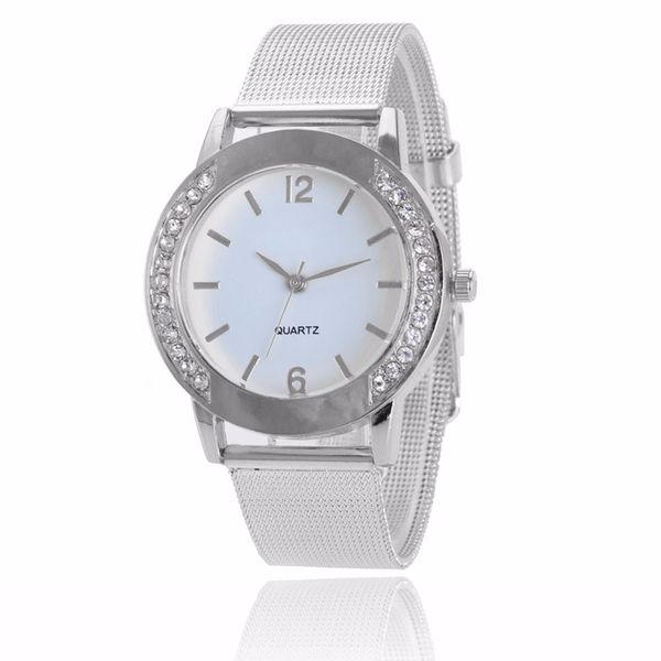 

crystal bracelet watches women fashion silver stainless steel quartz wrist watch womens dress diamond luxury watch clock #zer, Slivery;brown