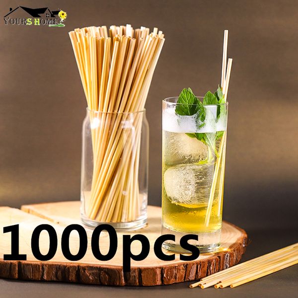 

1000pcs 20cm wheat straw 100% natural biodegradable straws environmentally friendly portable drinking straws eco straw