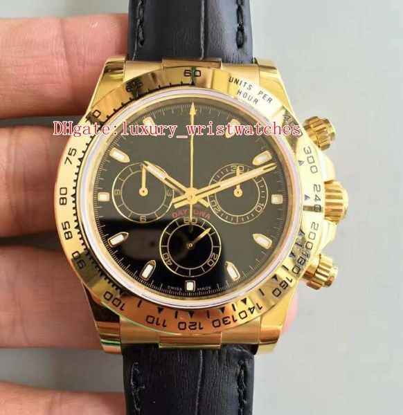 2 colori Migliori orologi da polso Cosmograph JH 116509 40mm ETA 4130 Cronografo da lavoro in acciaio cinturino in alligatore Orologio meccanico automatico da uomo Orologi