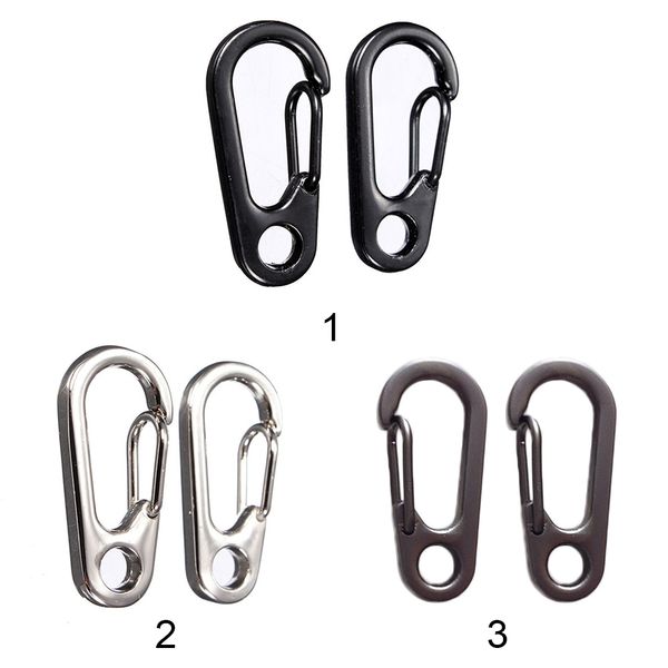 

20pcs/lot mini carabiners climbing backpack spring clasps edc keychain camping bottle hooks paracord tactical survival gear rock protection