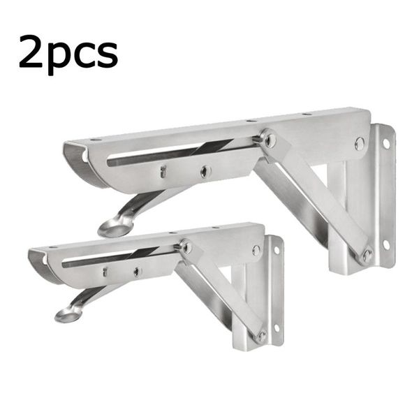 

2pcs stainless steel wall mounted shelf bracket l-shaped heavy duty supporter #