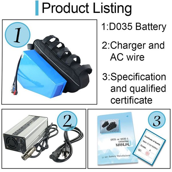 

upp 52 в 1200 вт 1500 вт batería треугольный de bicicleta eléctrica 52 в 20ah batería de litio con 40 a bms y cargador rapido 58,8 v 4a