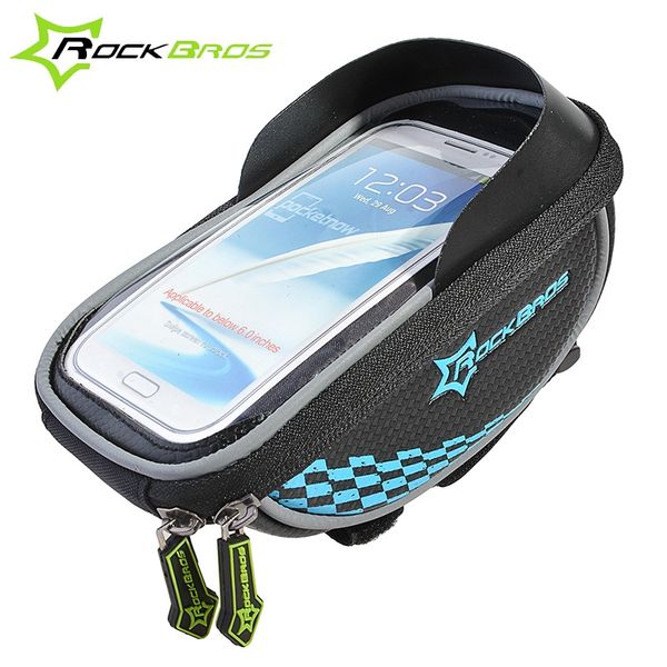 RockBros Bike Bicycle Handlebar Bag for 5.5 Touch Screen Mobile Phone Bag Red