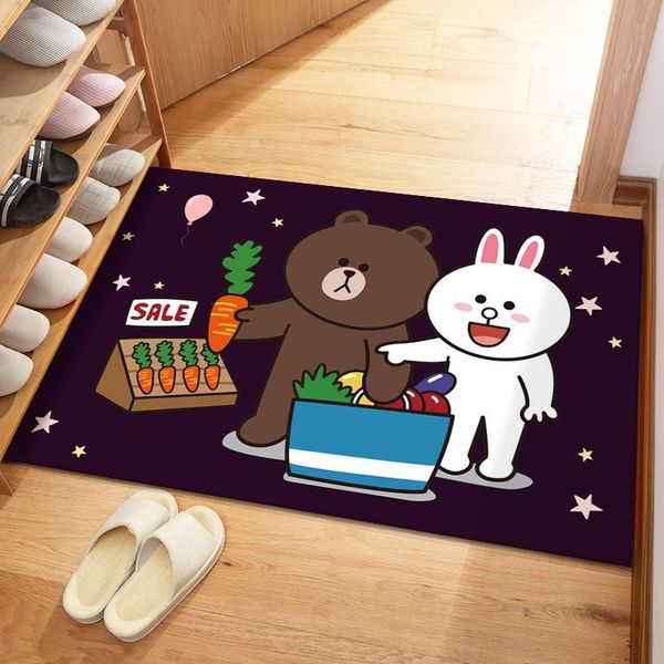 

door cushion bath bathroom mat household ins wind bedroom kitchen bathroom door anti-fall anti-skid water-absorbing mat