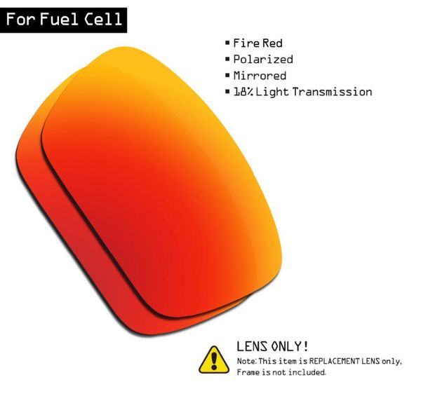 

smartvlt polarized sunglasses replacement lenses for fuel cell - fire red