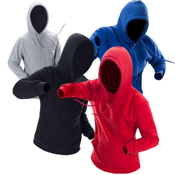 

2019 new men's pullover sweatshirt men's ssports casual hooded fleece solid color hoodie more sizes s-xxxl, Black