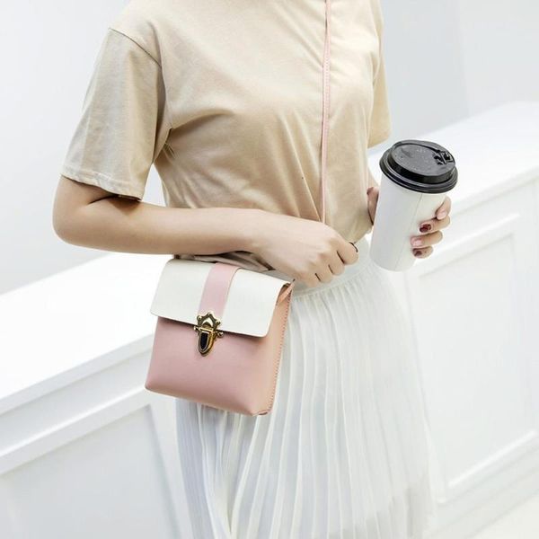 

2020 летняя мода женщин кожа подключи замок hit цвета сумки плеча сумка монет сумка для женщин # 0219