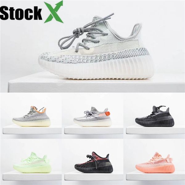 

new kids shoes clay v2 running shoes zebra baby boy girl static reflective children kanye west beluga 2.0 sneakers green pink#164